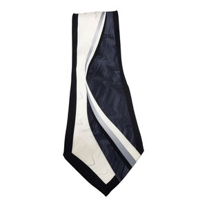 Vintage Stacy Adams Silk Black And White Formal Necktie